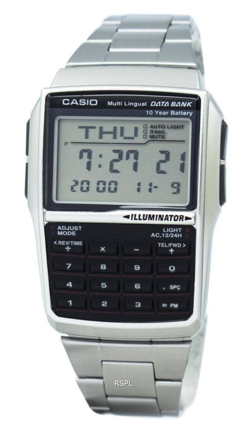 Banque de données numérique Casio jeunesse 5 alarme multi lingues DBC-32D-1ADF DBC-32D-1 montre homme