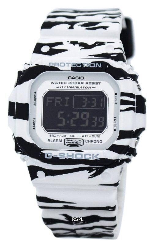 Tigre de Chrono alarme numérique Casio G-Shock montre DW-D5600BW-7 hommes de Camouflage