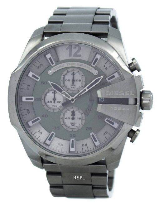 Diesel Mega chef Quartz chronographe cadran gris noir IP DZ4282 montre homme