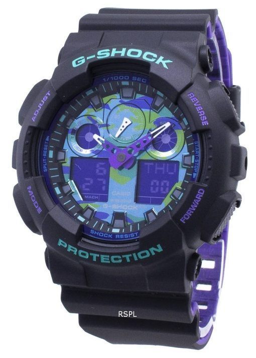 Montre Casio G-Shock GA-100BL-1A GA100BL-1A résistant aux chocs 200M pour homme