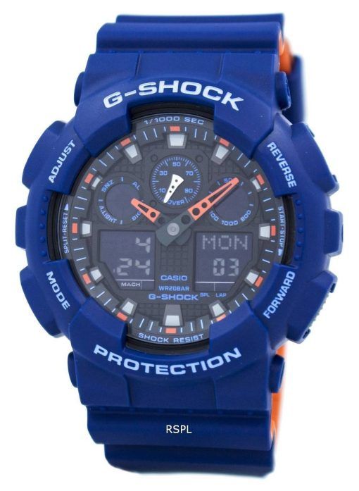 Montre Casio G-Shock Spécial Couleur Modèle Analogique-Numérique GA-100L-2A Montre Homme