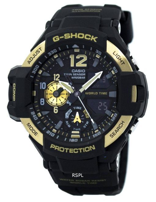 Casio G-Shock GRAVITYMASTER Twin Sensor monde temps GA-1100-9 G montre homme