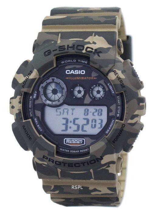 Montre Casio G-Shock Camouflage numérique série GD-120CM-5 masculine