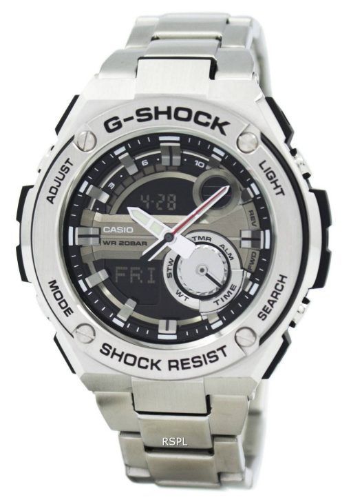 Casio Montre G-Shock G-Steel analogique numérique Time World GST-210D-1A pour homme