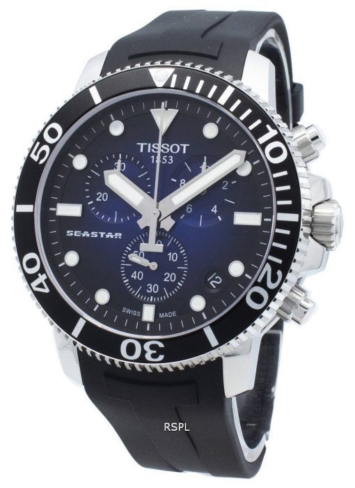 Tissot Seastar 1000 T120.417.17.041.00 Montre chronographe T1204171704100 pour homme, 4 bijoux, quartz 300M