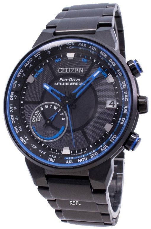 Citizen Eco-Drive-satelliitti-aalto GPS CC3078-81E maailmanajan miesten kello