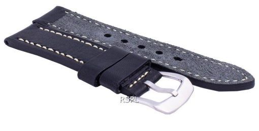 Bracelet en caoutchouc noir Seiko LS16 22 mm