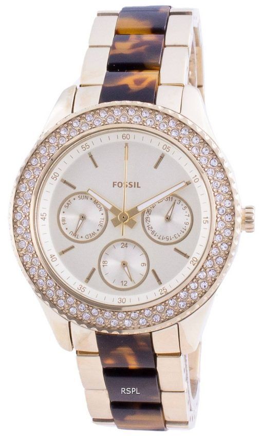 Fossil Stella Multifunction ES4756 Quartz Chronograph Diamond Accents Women's Watch