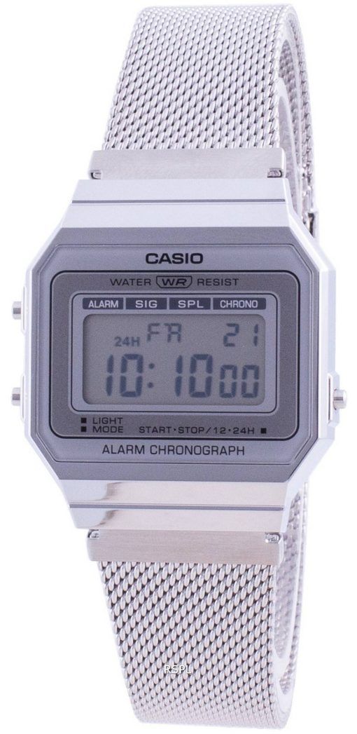 Montre Casio Youth Vintage Daily Alarm Quartz A-700WM-7A A700WM-7A 100M pour femme