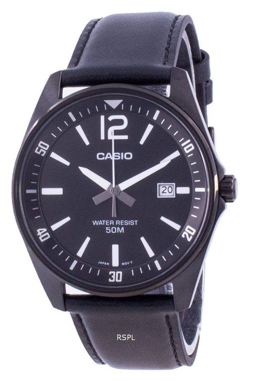 Montre Homme Casio Cadran Noir Bracelet En Cuir Quartz MTP-E170BL-1BV MTPE170BL-1BV