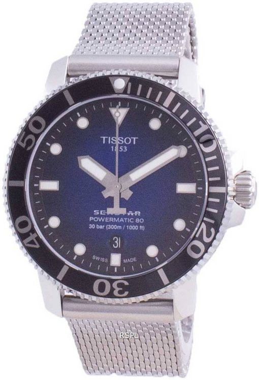 Montre Tissot Seastar 1000 Powermatic 80 Automatic Diver T120.407.11.041.02 T1204071104102 300M pour homme