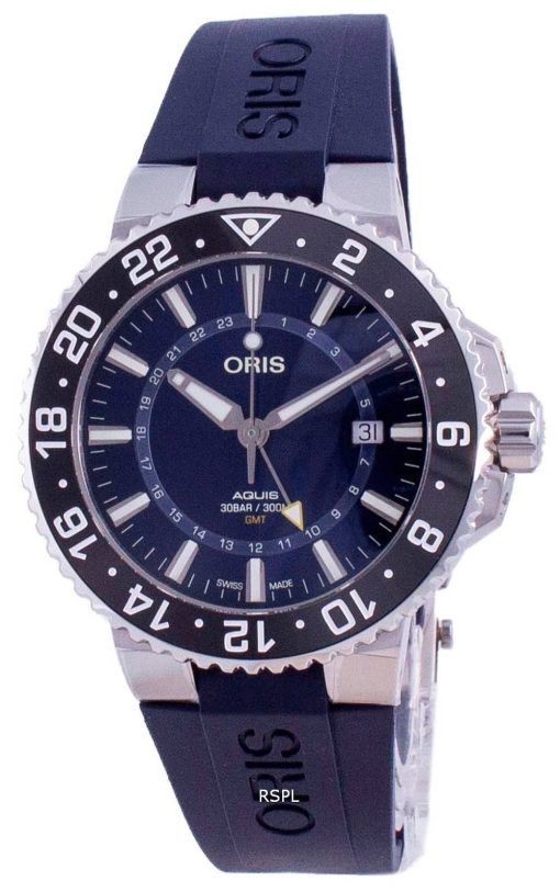 Oris Aquis GMT Datum Automatic Diver&#39,s 01-798-7754-4135-07-4-24-65EB 300M Herrenuhr