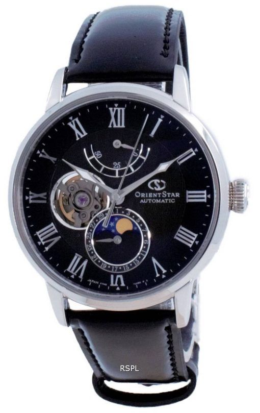 Montre Homme Orient Star Moon Phase Open Heart Automatic RE-AY0107N00B