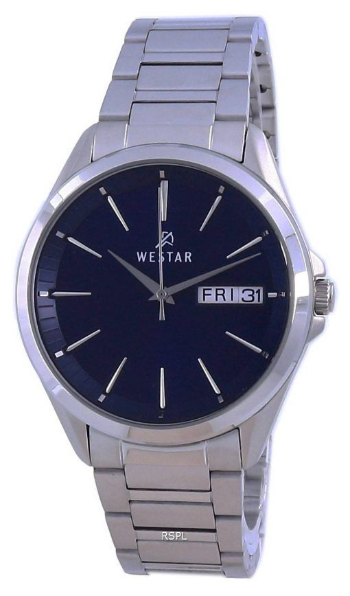 Westar Blue Dial Stainless Steel Quartz 50212 STN 104 Men's Watch