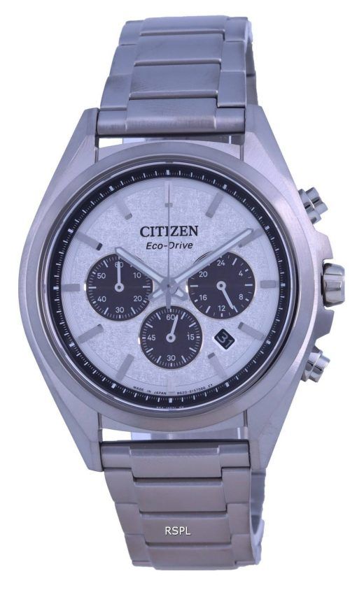 Montre pour homme Citizen Attesa chronographe titane gris cadran Eco-Drive CA4390-55A 100M