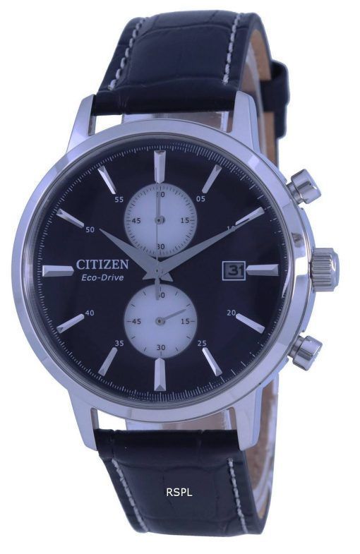 Montre Citizen Classic Twin Eye Chronograph Bracelet en cuir Eco-Drive CA7061-18E pour homme