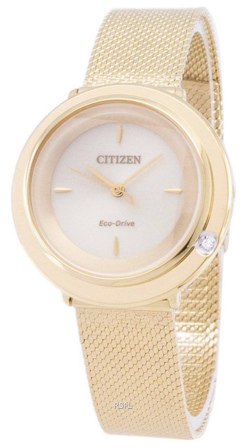 Montre Citizen L Eco-Drive EM0642-87P pour femme avec accents de diamant analogues