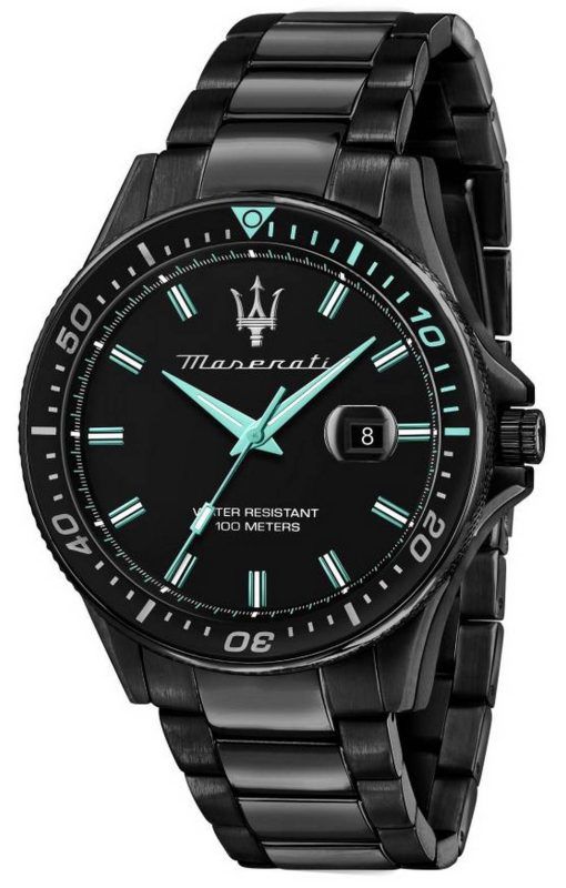 Montre Homme Maserati Aqua Edition Cadran Noir Acier Inoxydable Quartz R8853144001 100M