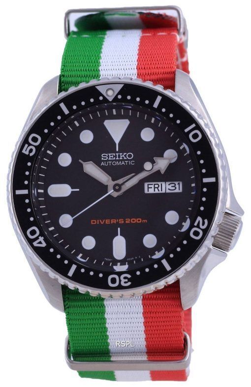 Montre Seiko Automatic Diver&#39,s Polyester SKX007K1-var-NATO23 200M pour homme