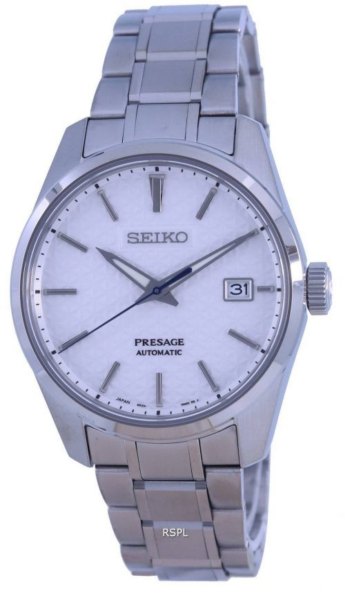 Montre Seiko Presage Sharp Edged White Dial Automatic SPB165 SPB165J1 SPB165J 100M pour homme