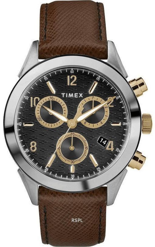 Timex Torrington chronographe bracelet en cuir Quartz TW2R90800 montre homme