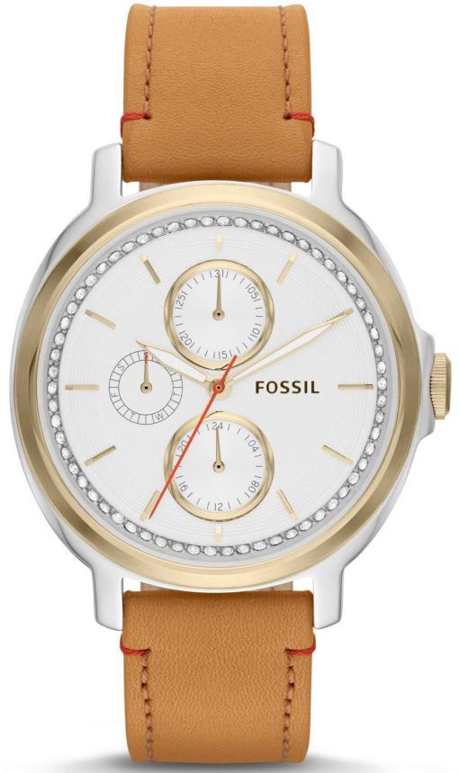 Montre Fossil Chelsey multifonction Tan bracelet en cuir ES3523 femmes
