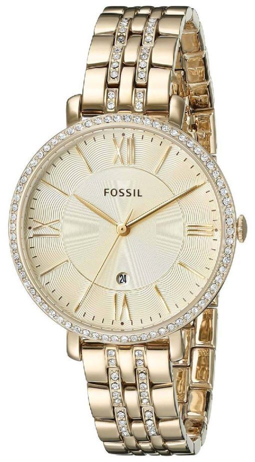 Fossil Jacqueline cadran champagne cristaux d'or-ton embelli la montre de ES3547 femmes