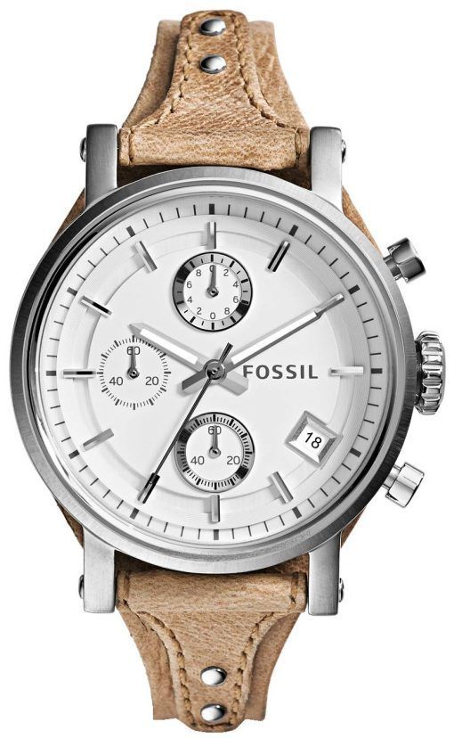 Fossiles originaux copain chronographe cadran blanc ES3625 Women Watch