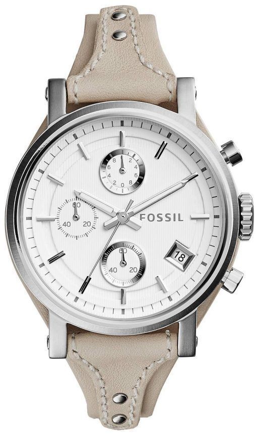 Fossiles originaux copain chronographe cadran blanc ES3811 Women Watch