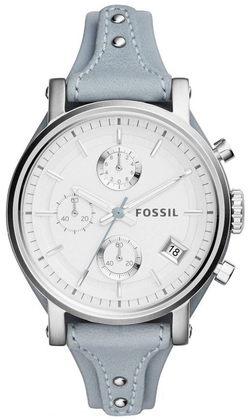 Fossiles originaux copain chronographe cadran blanc-argenté ES3820 Women Watch
