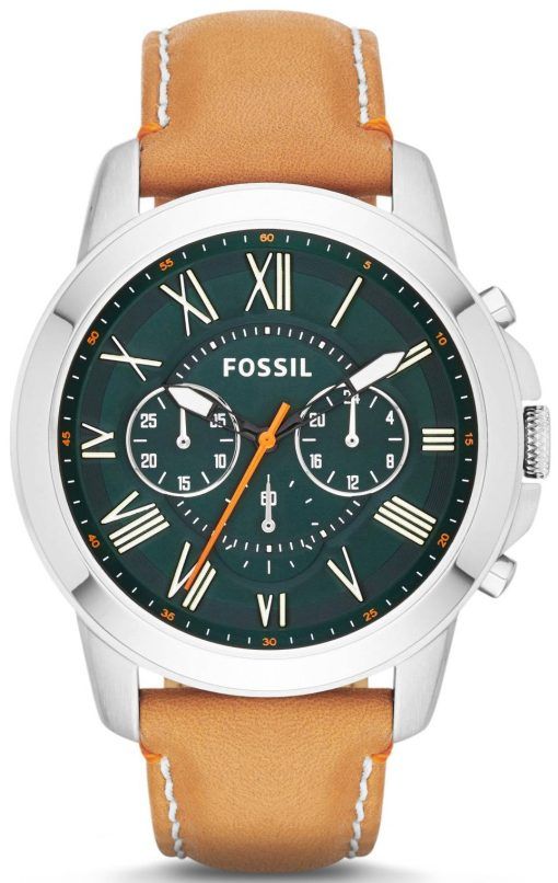 Accorder des fossiles montre chronographe en cuir Tan FS4918 masculin