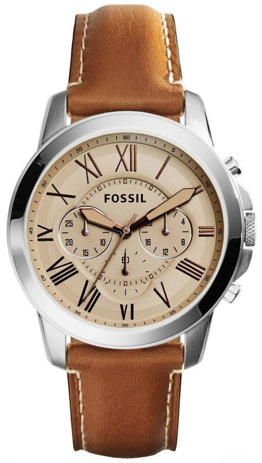 Accorder des fossiles montre chronographe en cuir FS5118 masculin
