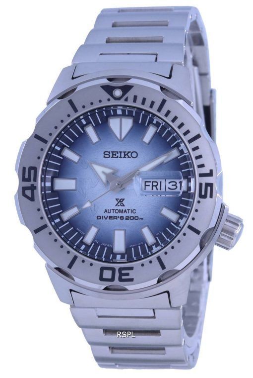 Montre pour homme Seiko Prospex Save The Ocean Frost Monster Special Edition Automatic Diver SRPG57 SRPG57J1 SRPG57J 200M