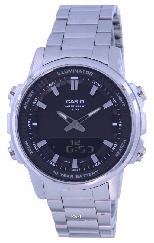 Montre pour homme Casio Enticer World Time Telememo analogique numérique AMW-880D-1A AMW880D-1