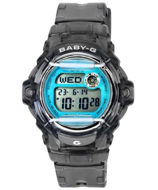 Montre pour femme Casio Baby-G numérique bracelet en résine grise Quartz BG-169U-8B 200M