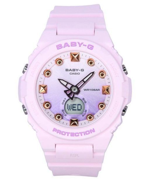 Montre pour femme Casio Baby-G Summer Colors Series analogique numérique rose bracelet en résine Quartz BGA-320-4A 100M