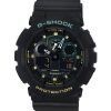Montre pour homme Casio G-Shock analogique numérique bracelet en résine cadran multicolore Quartz GA-100RC-1A 200M