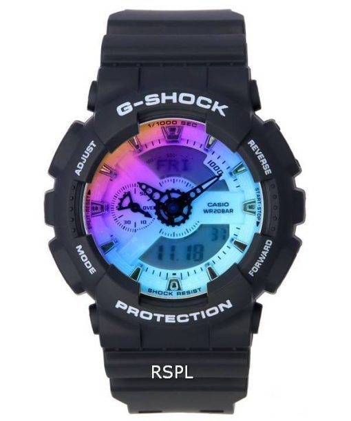 Montre pour homme Casio G-Shock couleur irisée analogique numérique Quartz GA-110SR-1A GA110SR-1 200M