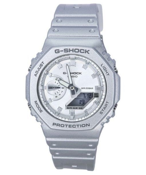Montre pour homme Casio G-Shock Analog Digital Retrofuture Series Quartz argenté métallique GA-2100FF-8A 200M