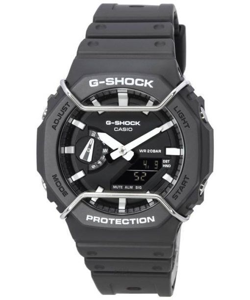Montre pour homme Casio ton sur ton G-Shock analogique numérique cadran noir Quartz GA-2100PTS-8A GA2100PTS-8 200M