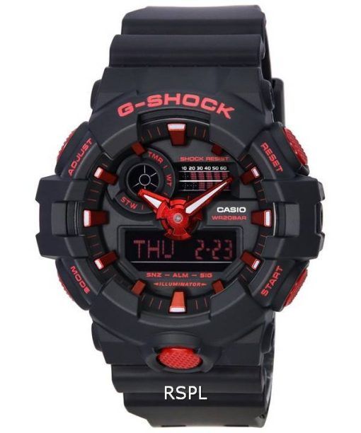 Montre pour homme Casio G-Shock X Ignite Red Series analogique numérique Quartz GA-700BNR-1A GA700BNR-1 200M