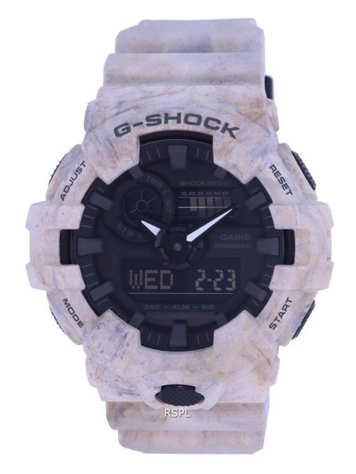 Montre pour homme Casio G-Shock Utility Wavy Marble World Time analogique numérique GA-700WM-5A GA700WM-5 200M