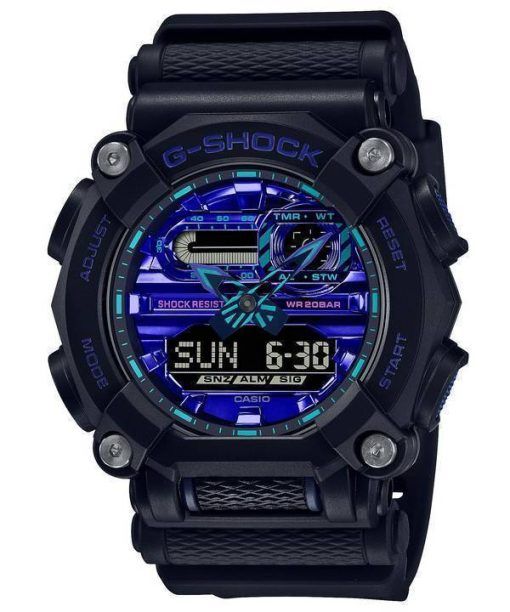 Montre pour homme Casio G-Shock Virtual Analog Digital Quartz GA-900VB-1A GA900VB-1 200M