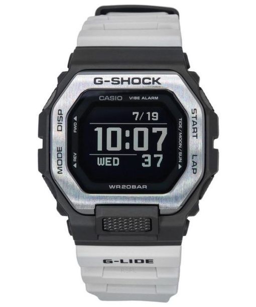 Casio G-Shock Move G-Lide Mobile Link Bracelet en résine grise numérique Quartz GBX-100TT-8 200M Montre pour homme