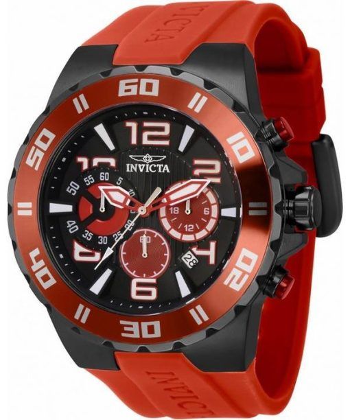 Invicta Pro Diver chronographe bracelet en silicone Quartz 37757 100M montre pour homme