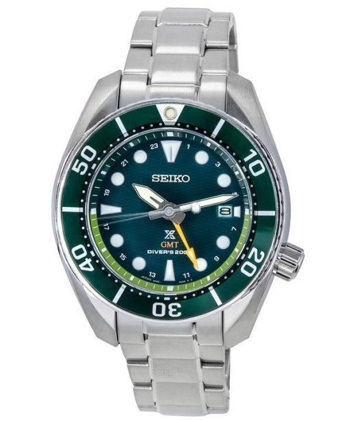 Montre pour homme Seiko Prospex Sea Aqua Sumo GMT cadran vert Solar Diver SFK003J1 200M