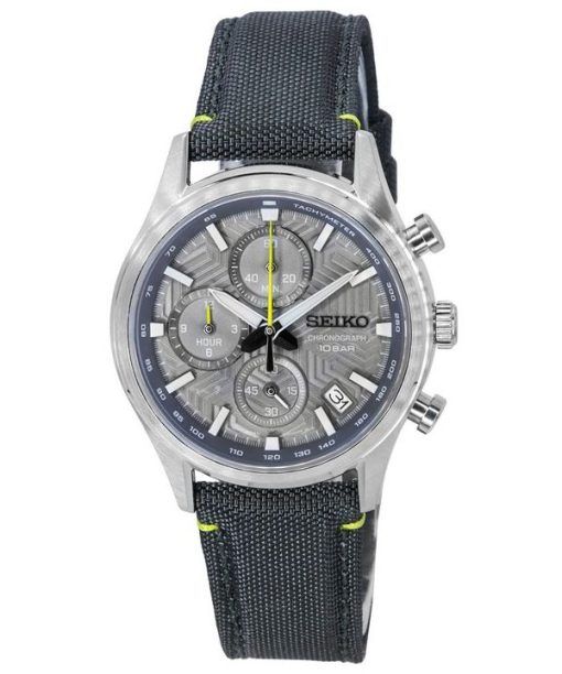 Seiko Conceptual Chronographe Bracelet en nylon Cadran gris Quartz SSB423P1 100M Montre pour homme