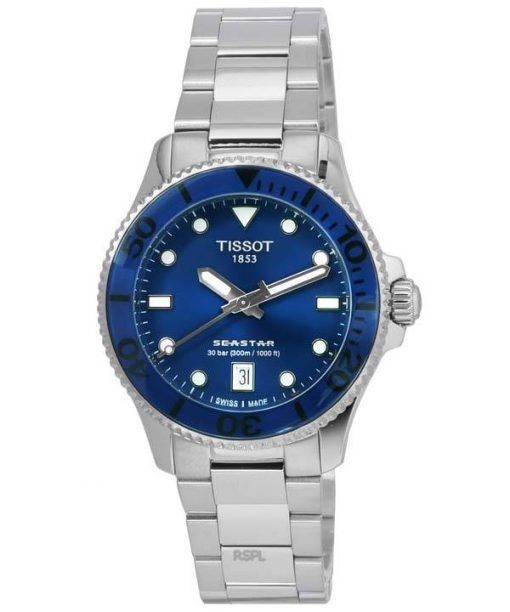 Tissot T-Sport Seastar 1000 Cadran Bleu Quartz Diver&#39,s T120.210.11.041.00 T1202101104100 300M Montre Unisexe