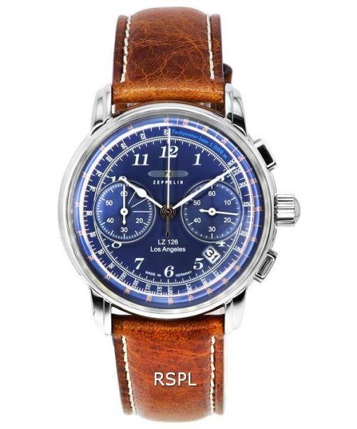Montre pour homme Zeppelin LZ126 Los Angeles chronographe cadran bleu Quartz Z76143