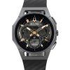 Montre pour homme Bulova Curv chronographe bracelet en caoutchouc cadran gris quartz 98A162